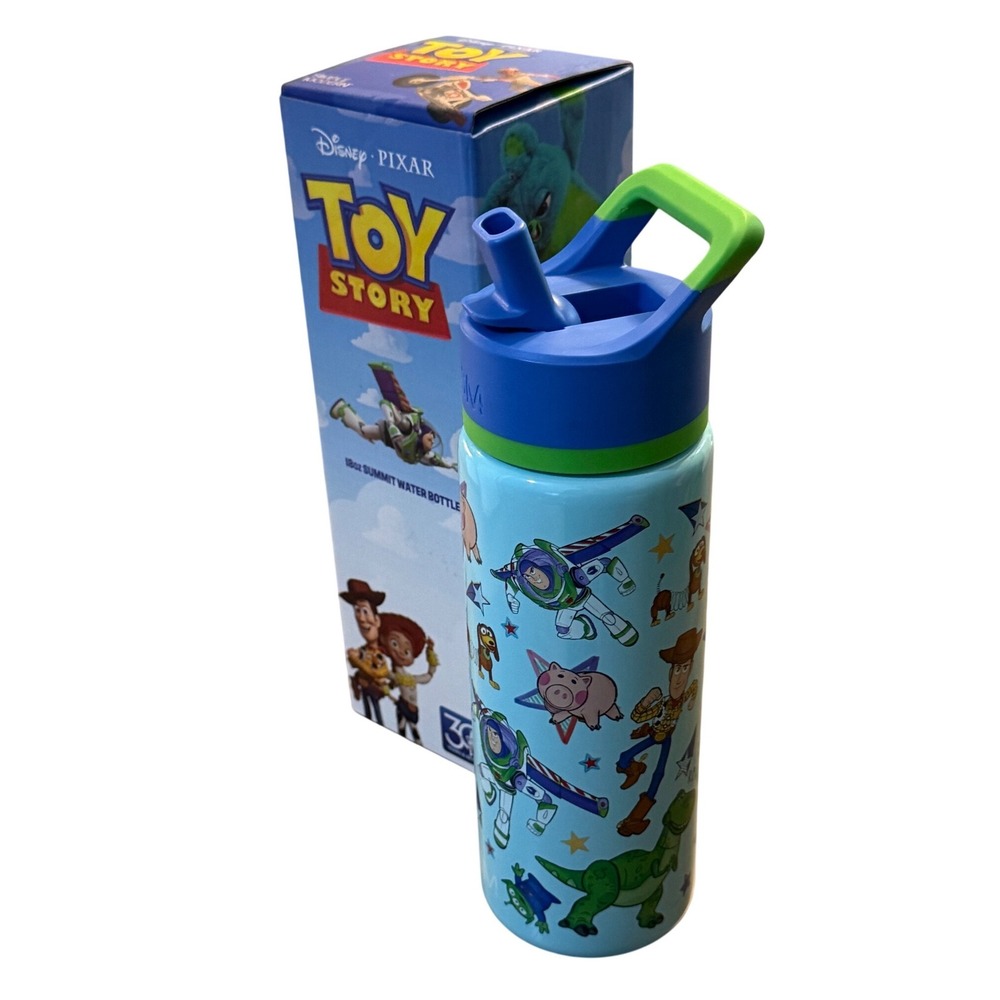 Simple Modern Toy Story 18oz Summit Water Bottle Disney Pixar Blue Insulated NEW